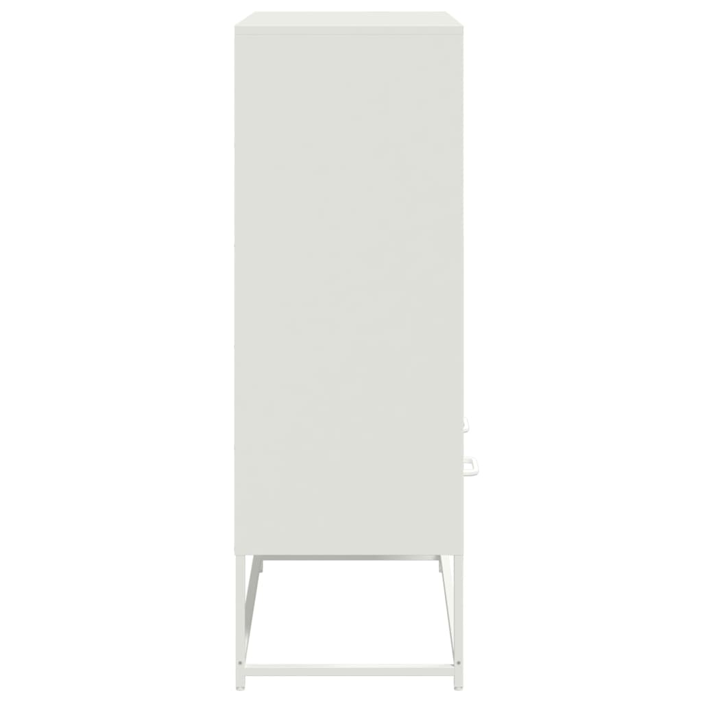 Fehér acél magasszekrény 68x39x111,5 cm