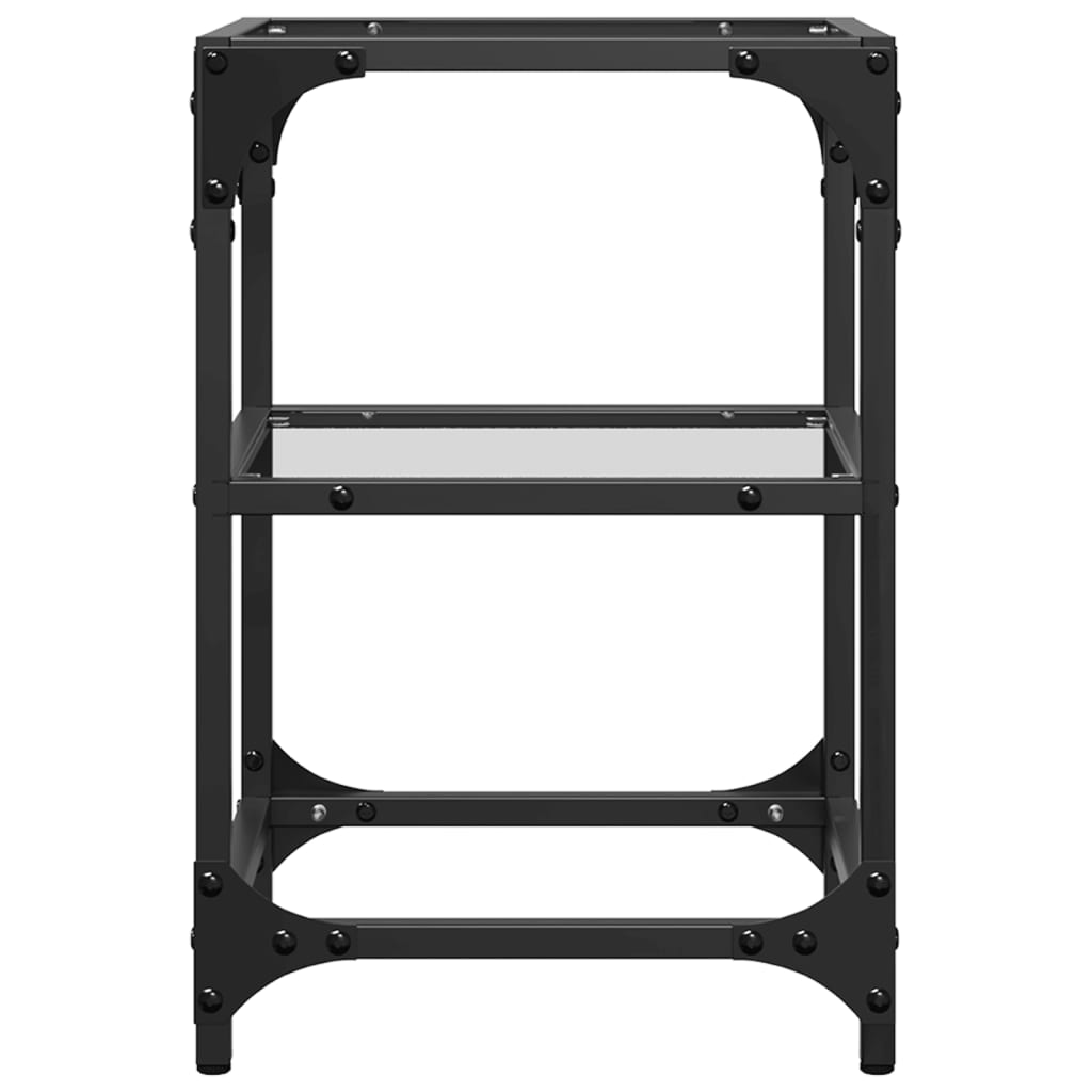 2 db acél dohányzóasztal átlátszó üveglappal 30 x 30 x 45 cm