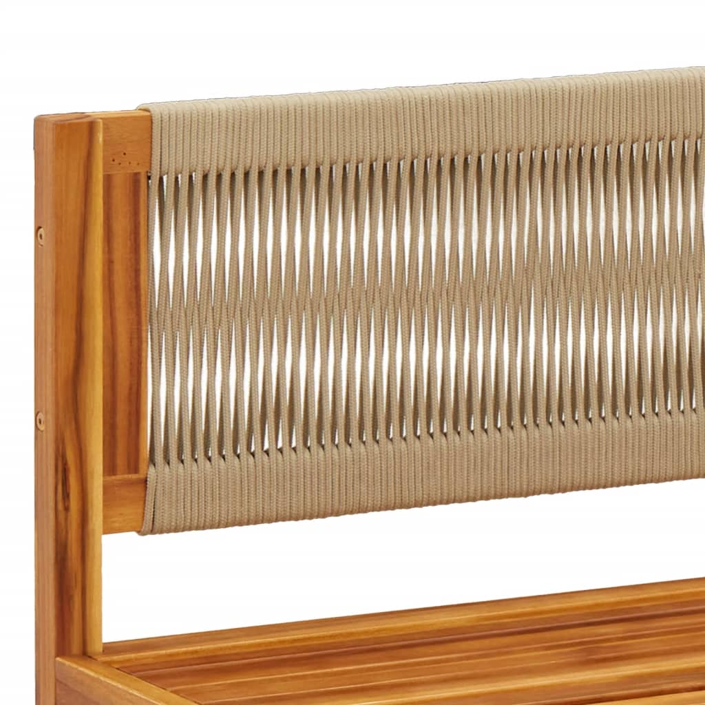 3 részes tömör akácfa kerti kanapészett párnákkal