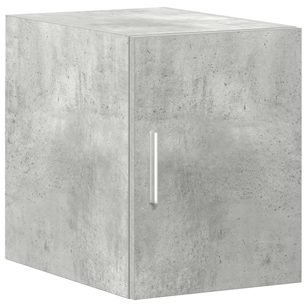 Betonszürke szerelt fa vékony tárolószekrény 30 x 42,5 x 225 cm