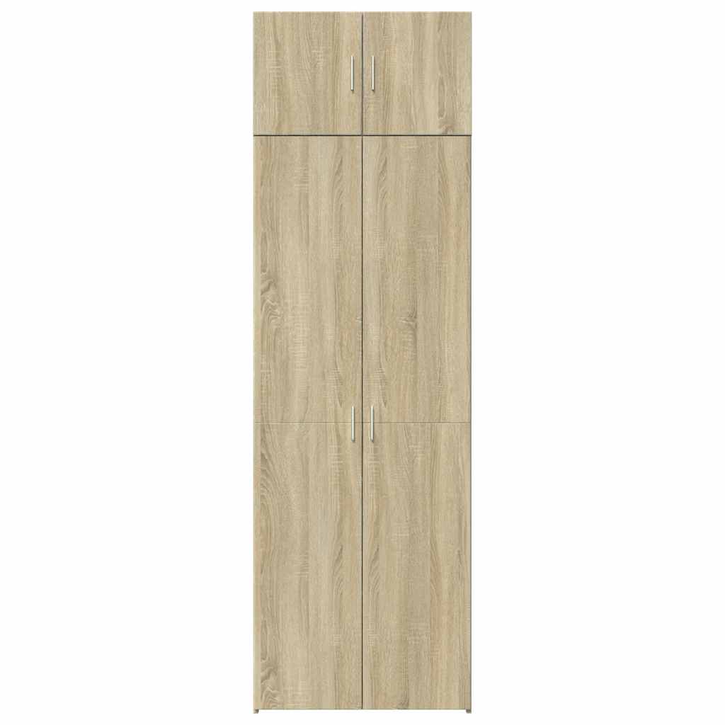 Sonoma tölgy szerelt fa tárolószekrény 70 x 42,5 x 225 cm