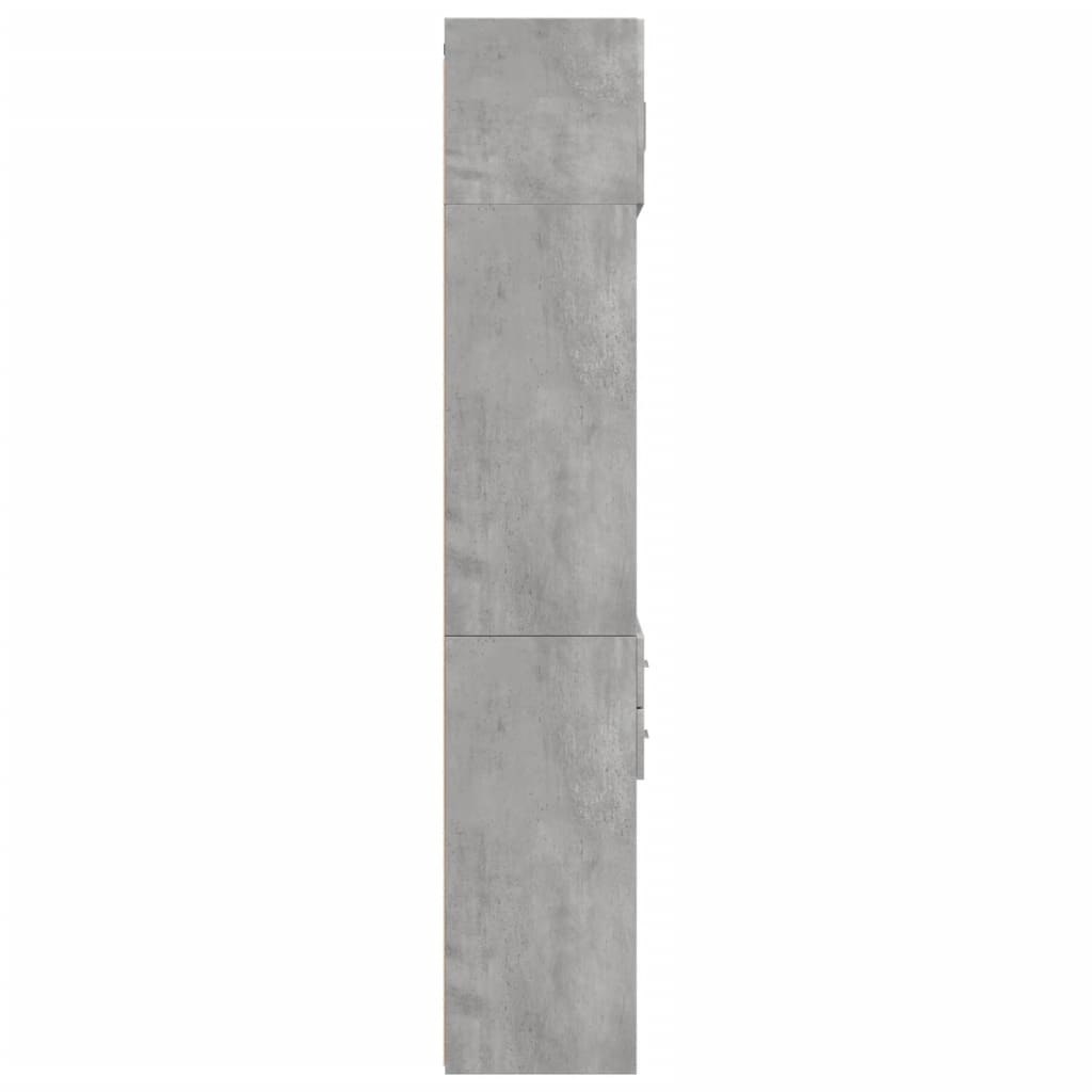 Betonszürke szerelt fa tárolószekrény 70 x 42,5 x 225 cm Betonszürke szerelt fa tárolószekrény 70 x 42,5 x 225 cm