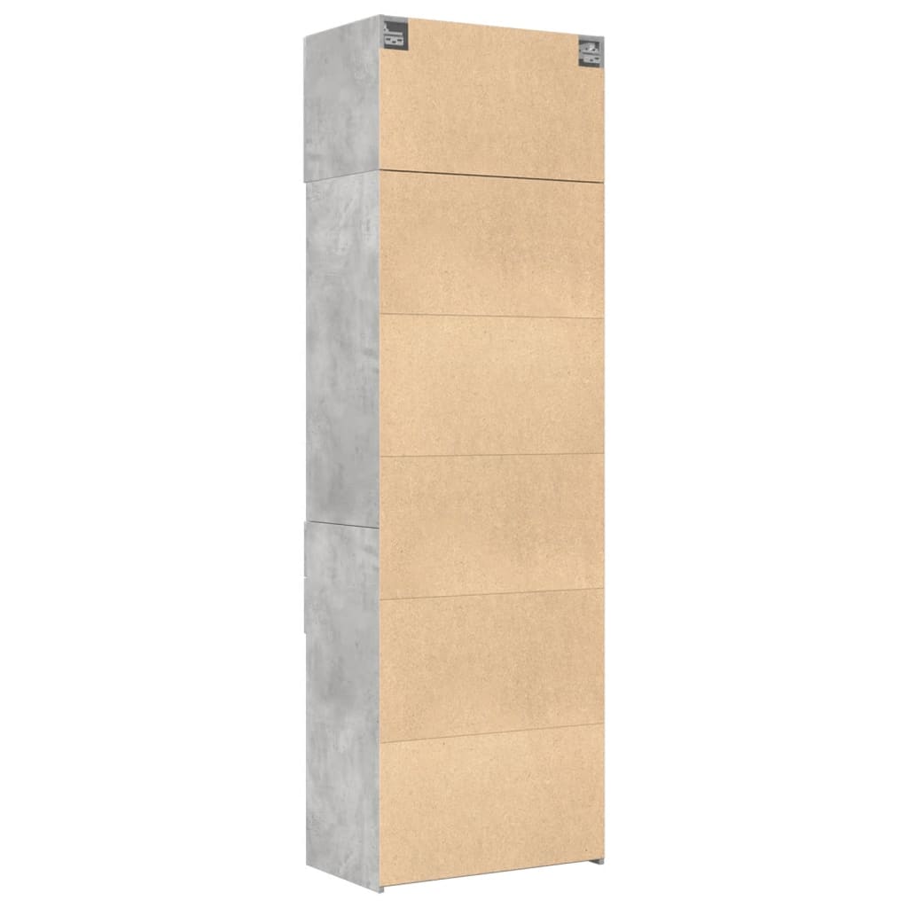 Betonszürke szerelt fa tárolószekrény 70 x 42,5 x 225 cm Betonszürke szerelt fa tárolószekrény 70 x 42,5 x 225 cm