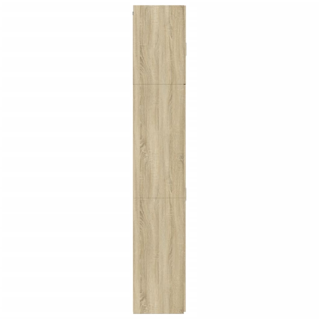 Sonoma tölgy színű szerelt fa magasszekrény 80 x 42,5 x 249 cm
