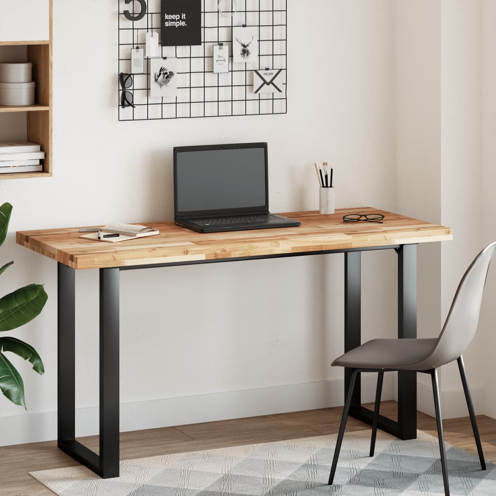 Négyszög alakú tömör akácfa asztallap 120 x 60 x 4 cm