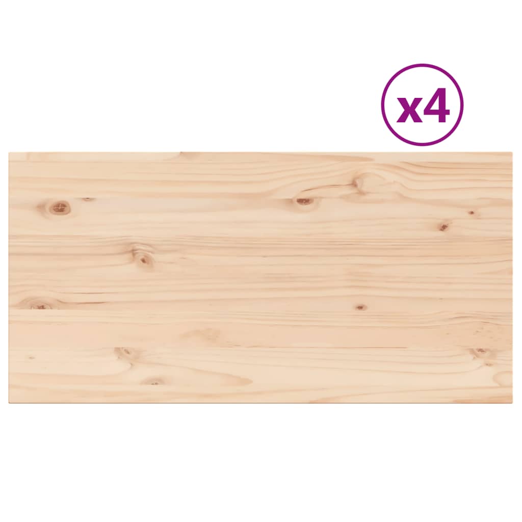 4 db tömör fenyőfa téglalap alakú asztallap 90 x 45 x 1,7 cm 4 db tömör fenyőfa téglalap alakú asztallap 90 x 45 x 1,7 cm