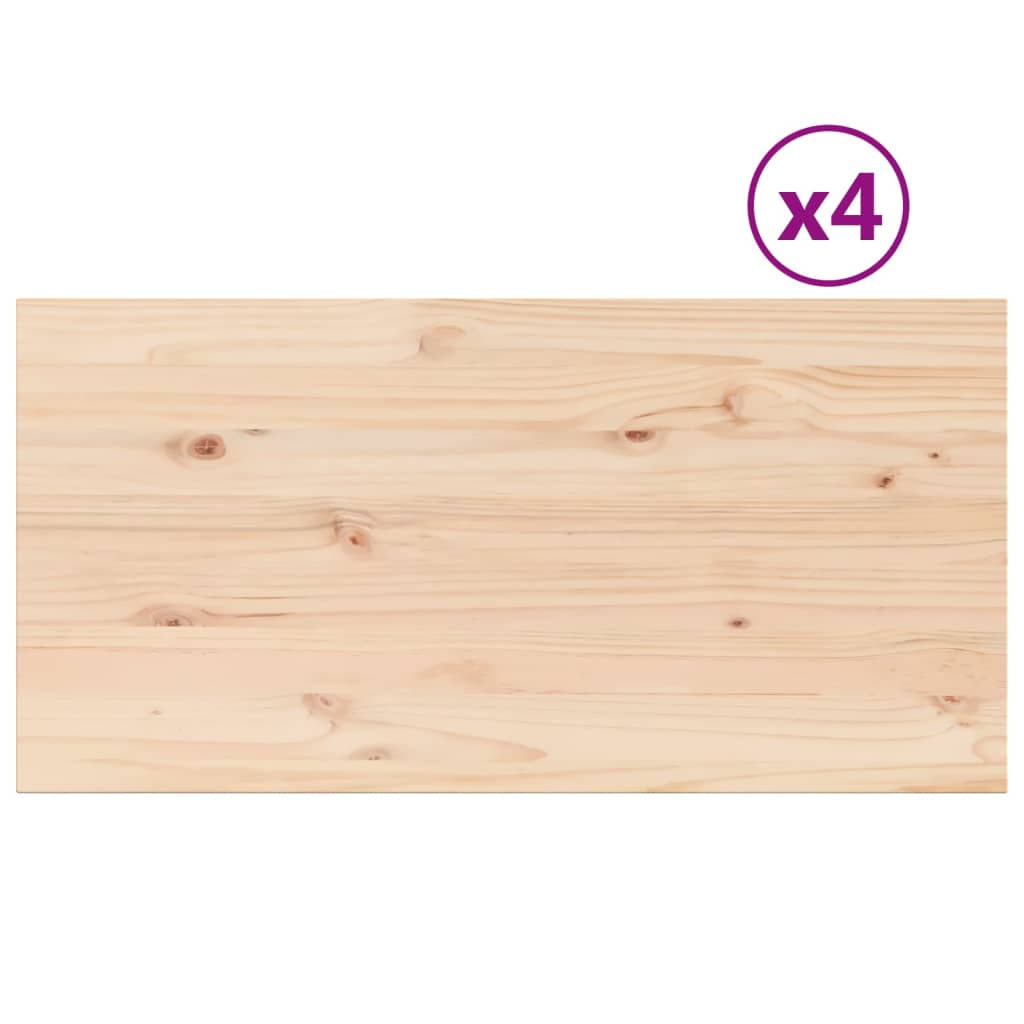 4 db tömör fenyőfa téglalap alakú asztallap 100 x 50 x 2,5 cm 4 db tömör fenyőfa téglalap alakú asztallap 100 x 50 x 2,5 cm