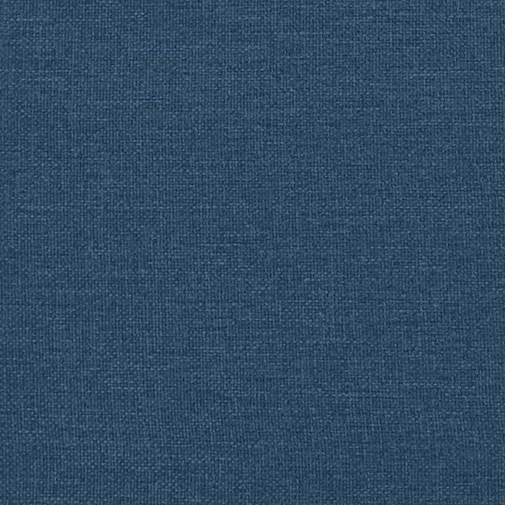 Kék szövet rugós ágy matraccal 140 x 190 cm