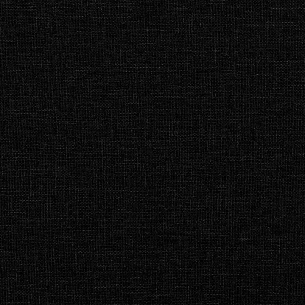 Fekete szövet rugós ágy matraccal 120 x 190 cm