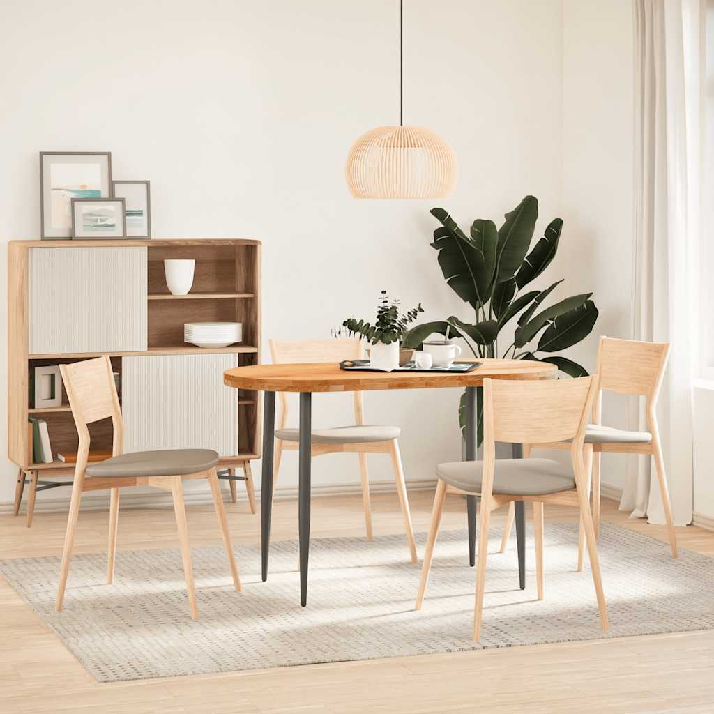 Világosbarna tömör akácfa ovális alakú asztallap 120x60x4 cm