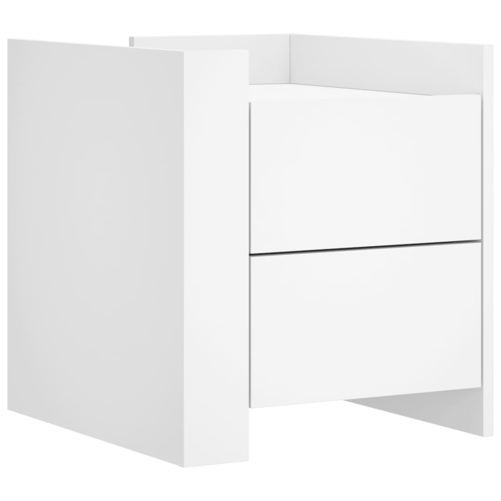 Fehér szerelt fa éjjeliszekrény 45 x 50 x 50 cm