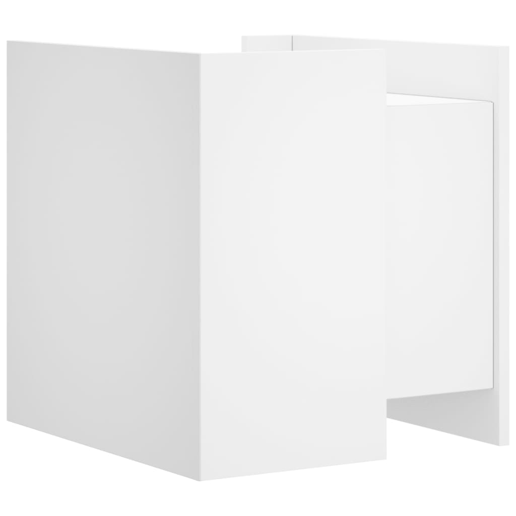 Fehér szerelt fa éjjeliszekrény 45 x 50 x 50 cm