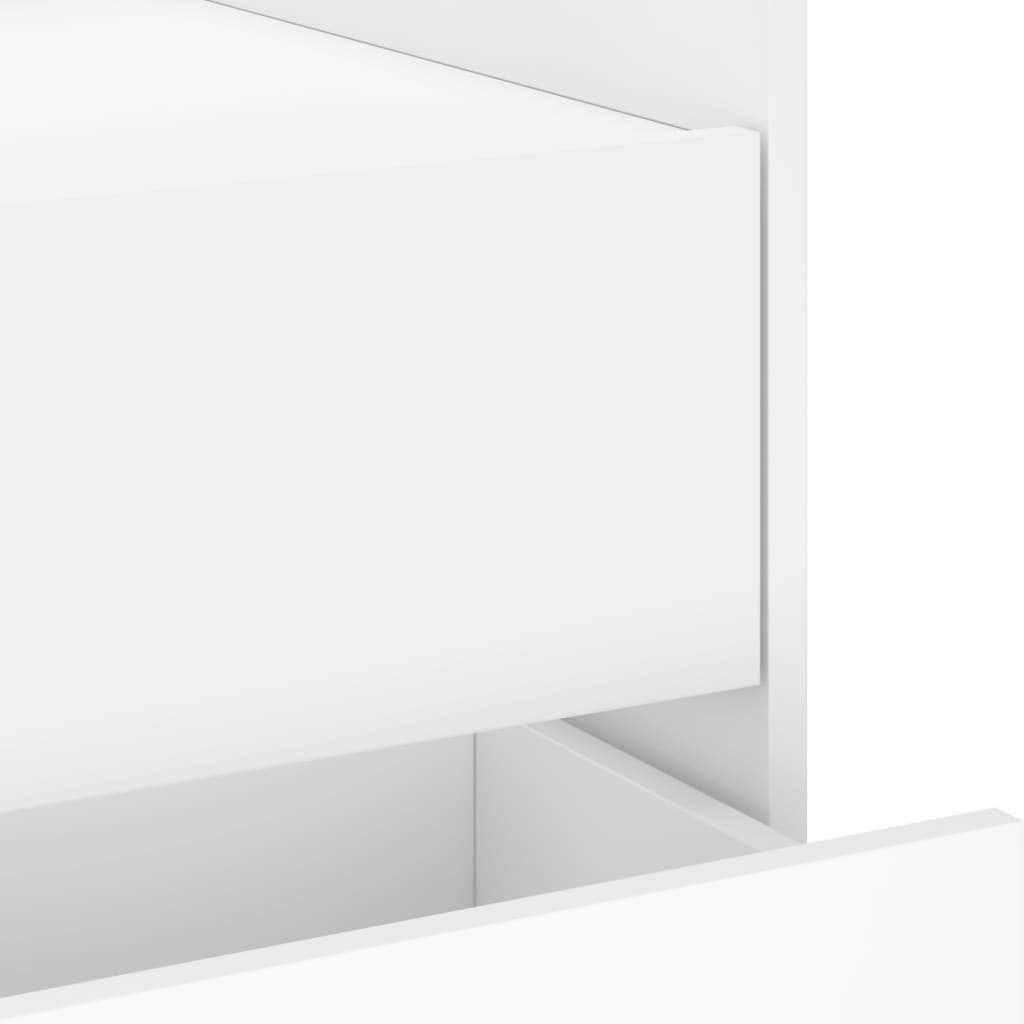 Fehér szerelt fa éjjeliszekrény 45 x 50 x 50 cm