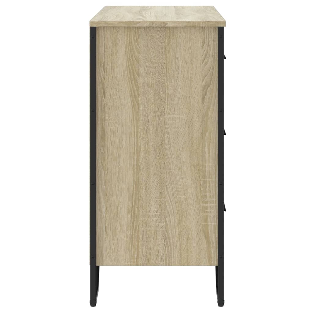 Sonoma tölgy színű szerelt fa komód 91 x 35,5 x 74,5 cm Sonoma tölgy színű szerelt fa komód 91 x 35,5 x 74,5 cm