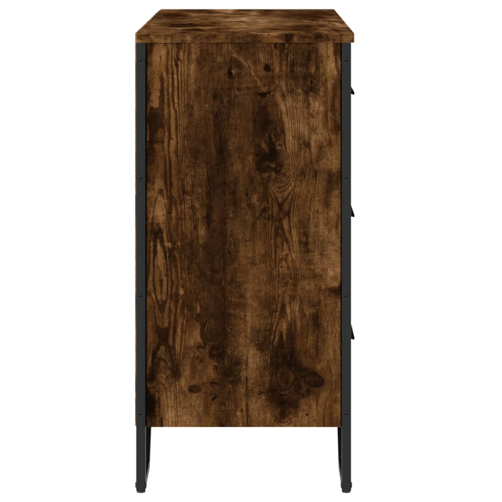 Füstös tölgy színű szerelt fa komód 91 x 35,5 x 74,5 cm Füstös tölgy színű szerelt fa komód 91 x 35,5 x 74,5 cm