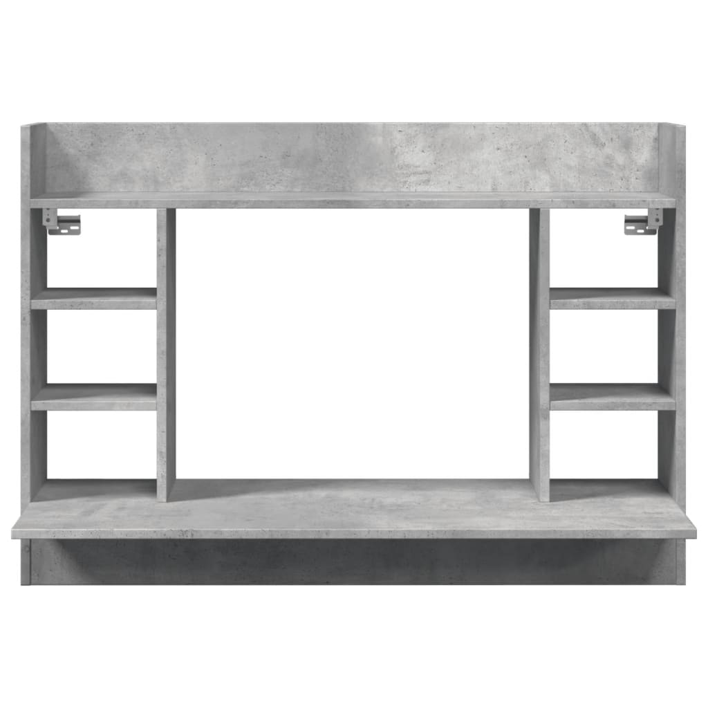 Betonszürke szerelt fa falra szerelhető íróasztal 105x48x75 cm