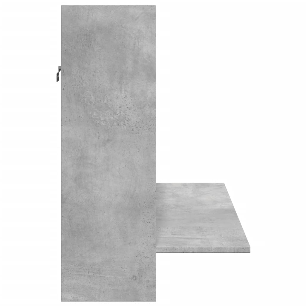 Betonszürke szerelt fa falra szerelhető íróasztal 105x48x75 cm