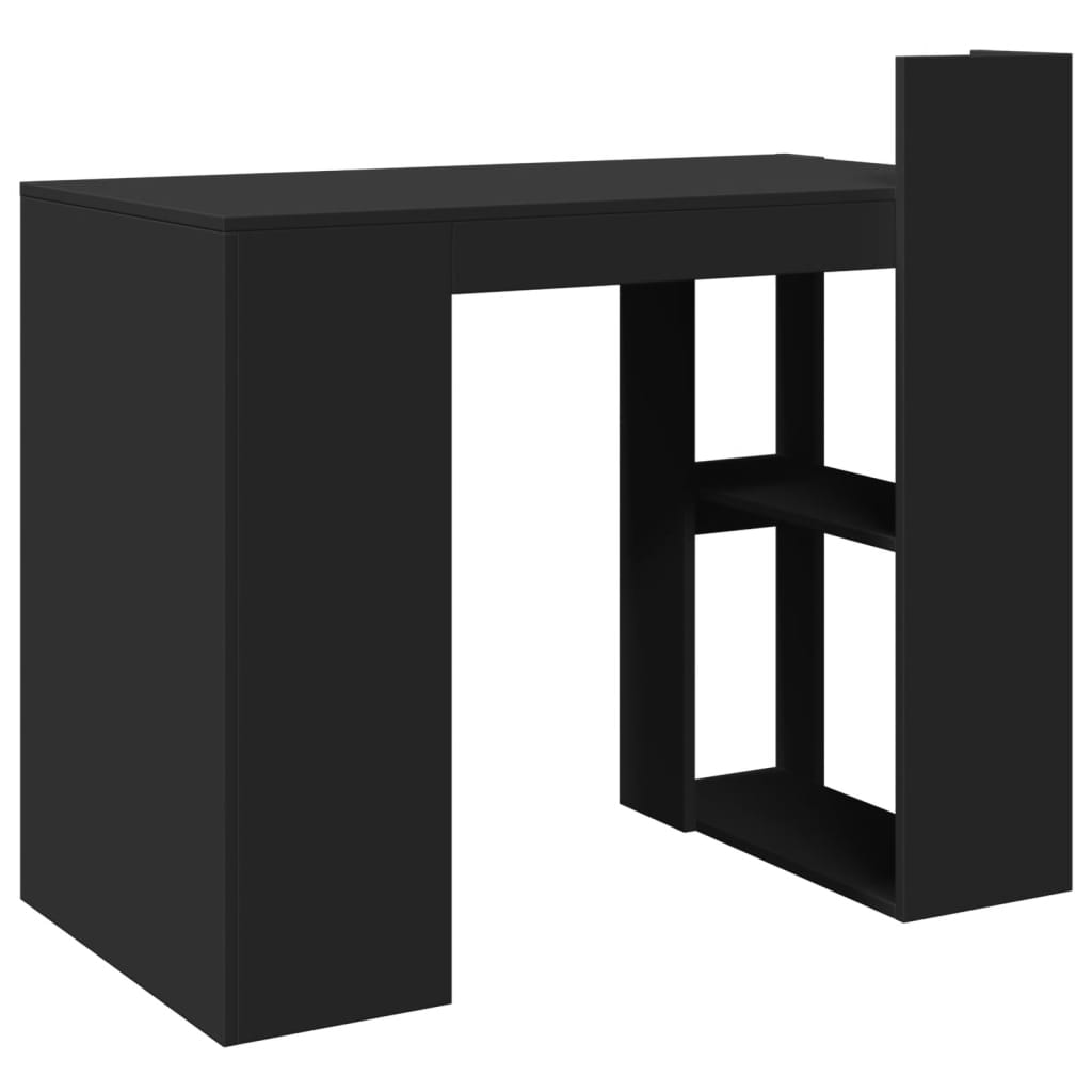 Fekete szerelt fa irodai asztal 103,5 x 56,5 x 94 cm