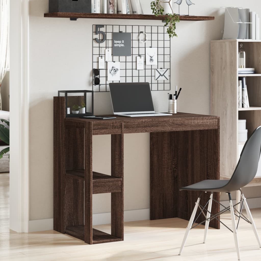 Barna tölgy színű szerelt fa irodai asztal 103,5 x 56,5 x 94 cm Barna tölgy színű szerelt fa irodai asztal 103,5 x 56,5 x 94 cm