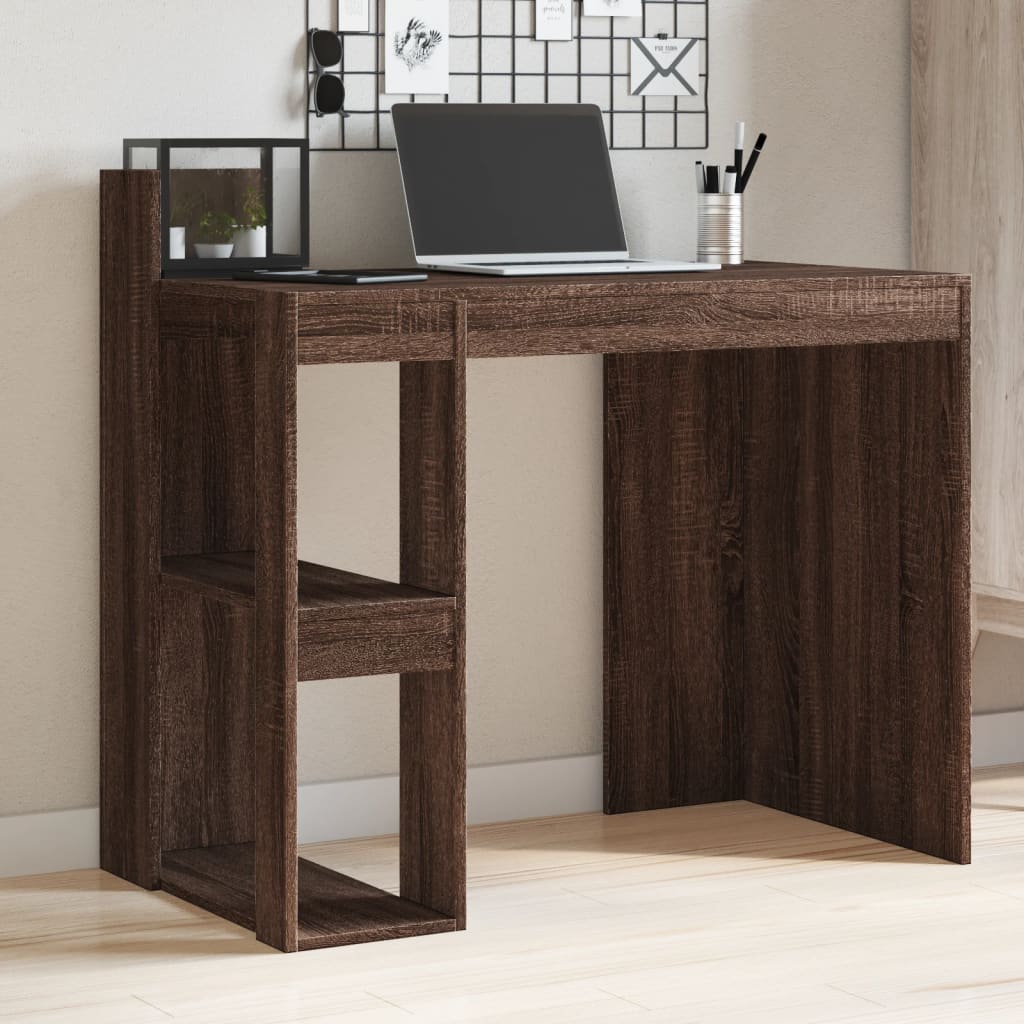 Barna tölgy színű szerelt fa irodai asztal 103,5 x 56,5 x 94 cm Barna tölgy színű szerelt fa irodai asztal 103,5 x 56,5 x 94 cm