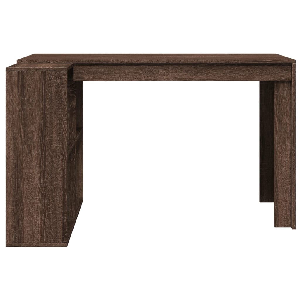 Barna tölgy színű szerelt fa irodai asztal 123,5 x 73,5 x 75 cm