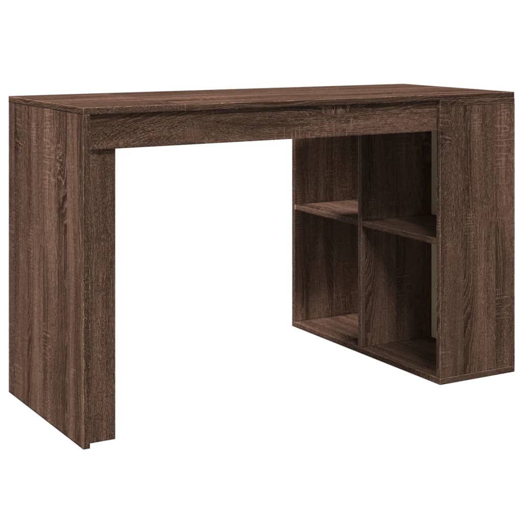 Barna tölgy színű szerelt fa irodai asztal 123,5 x 73,5 x 75 cm
