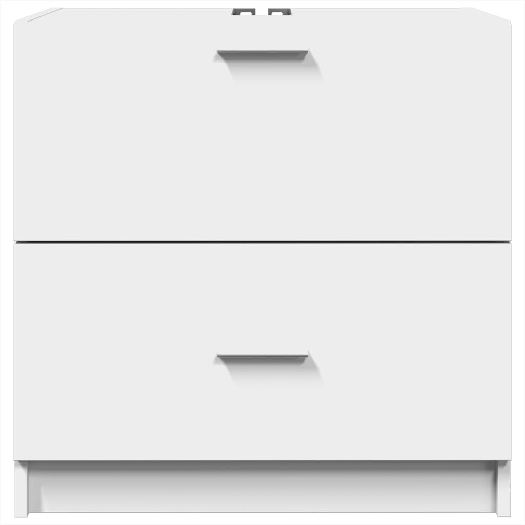 Fehér szerelt fa mosdószekrény 59 x 37 x 59 cm