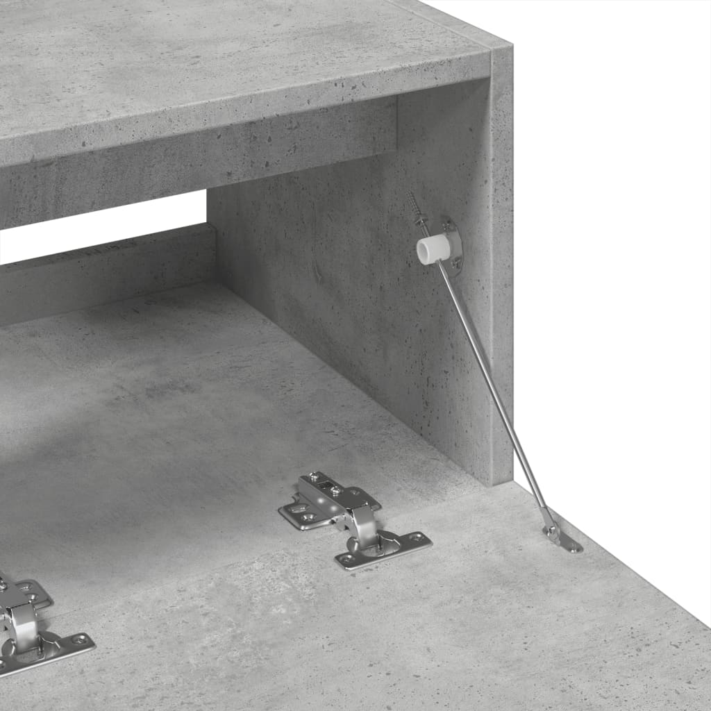 Betonszürke szerelt fa mosdószekrény 78 x 37 x 59 cm