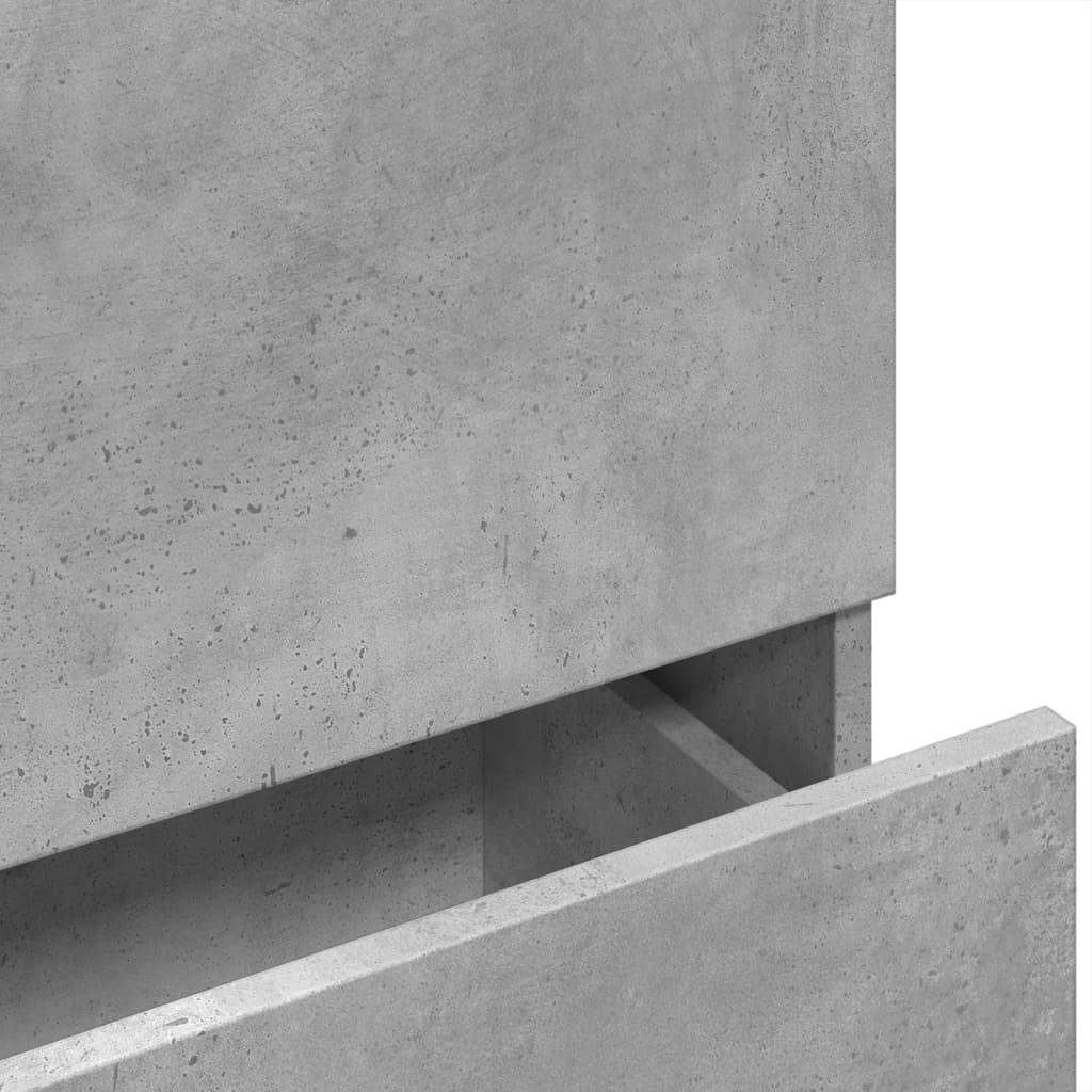 Betonszürke szerelt fa mosdószekrény 78 x 37 x 59 cm