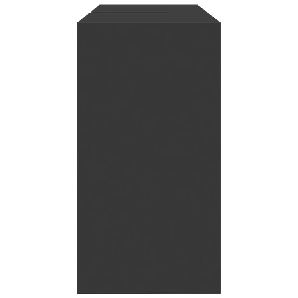 Fekete szerelt fa mosdószekrény 90 x 29 x 55 cm