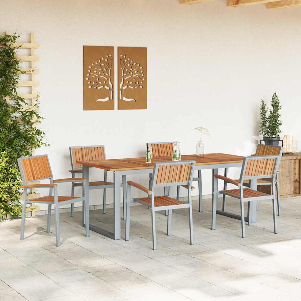 Összecsukható szék 6 pcs barna 56 x 57 x 87 cm tömör akácfa