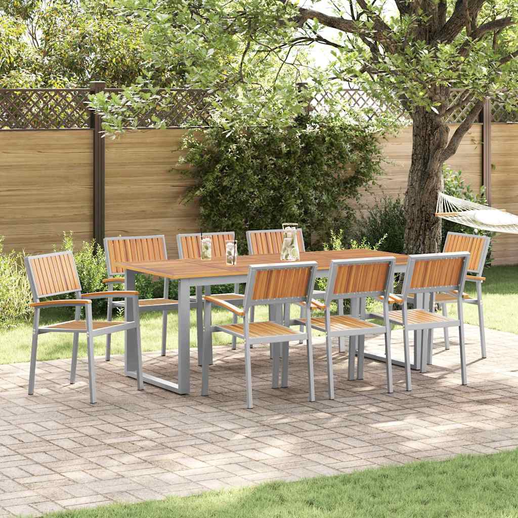Összecsukható szék 8 pcs barna 56 x 57 x 87 cm tömör akácfa