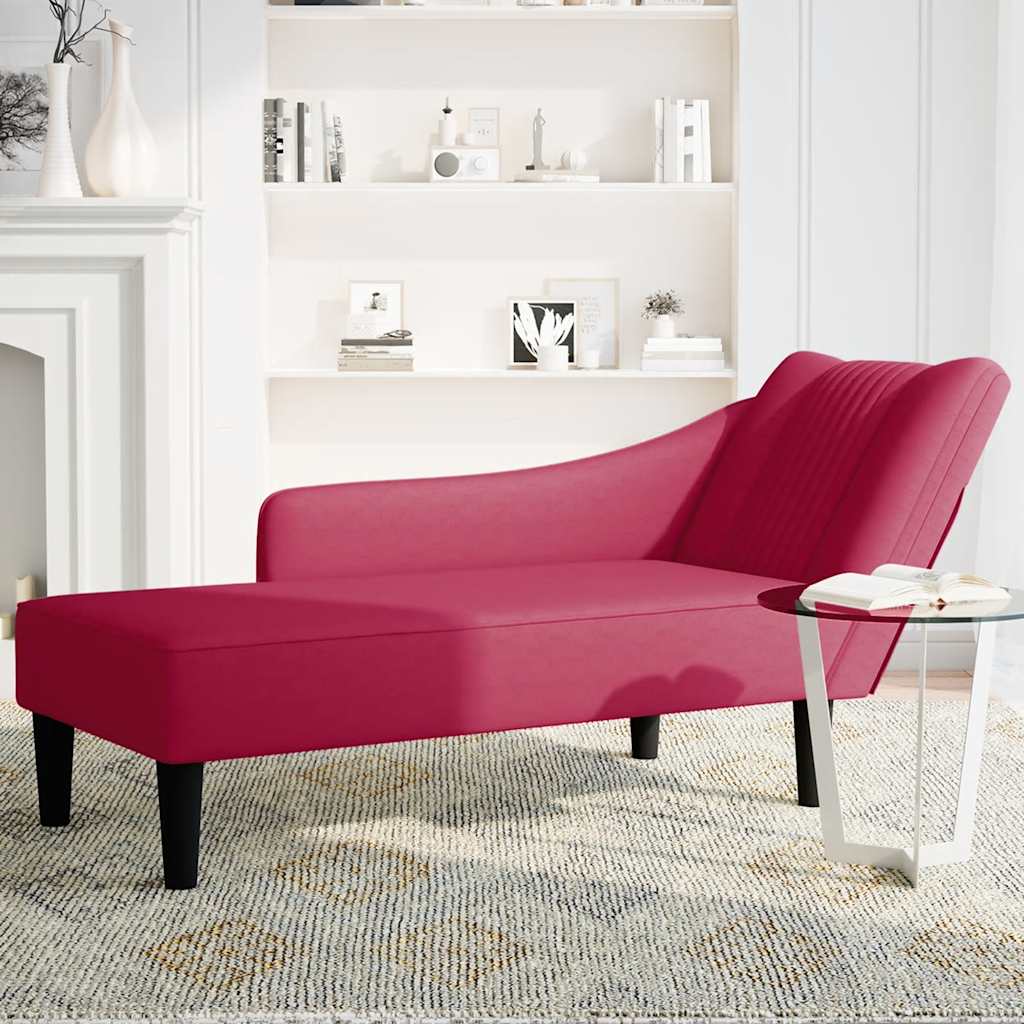Fotel társalgó jobb karfával borvörös bársony