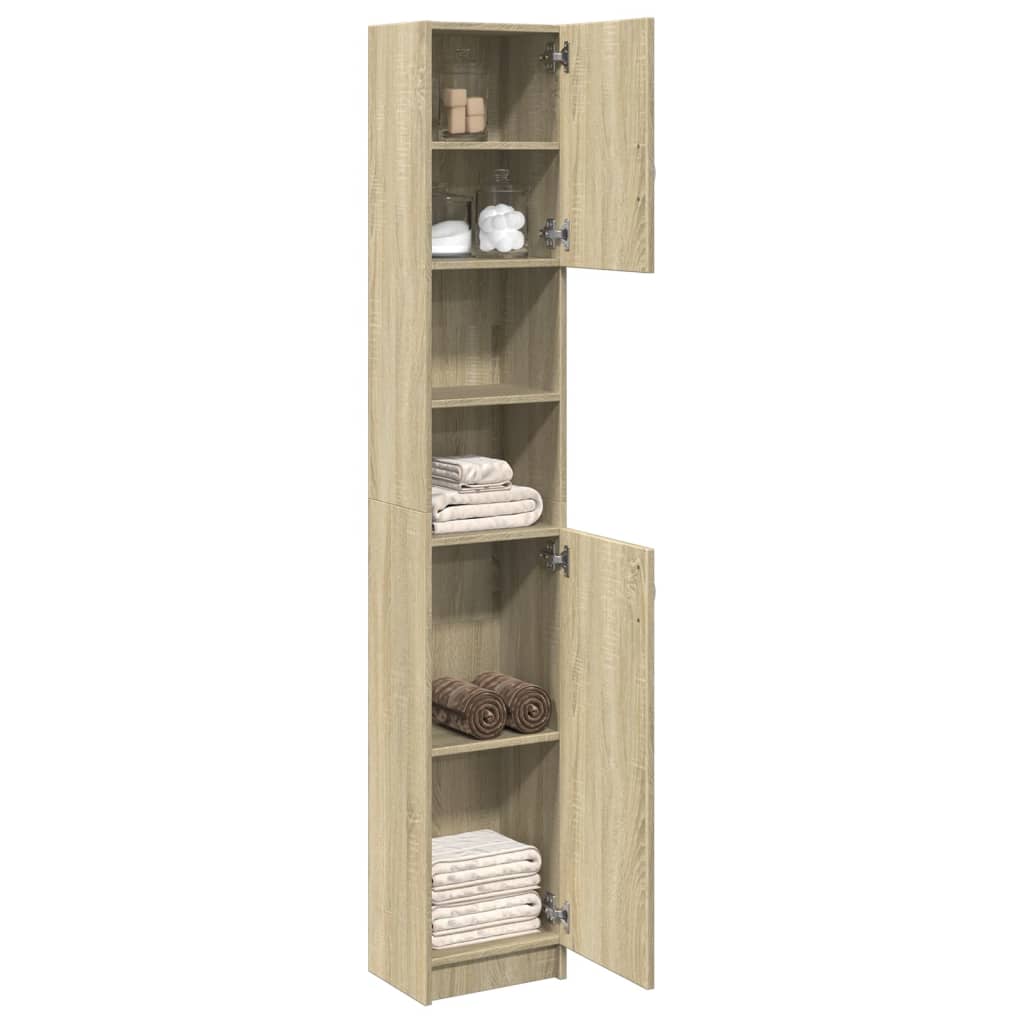 Sonoma tölgy színű forgácslap fürdőszobaszekrény 32x25,5x190 cm Sonoma tölgy színű forgácslap fürdőszobaszekrény 32x25,5x190 cm