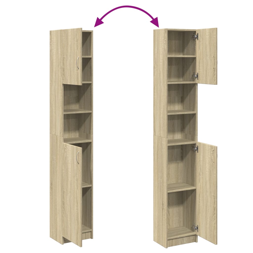 Sonoma tölgy színű forgácslap fürdőszobaszekrény 32x25,5x190 cm Sonoma tölgy színű forgácslap fürdőszobaszekrény 32x25,5x190 cm