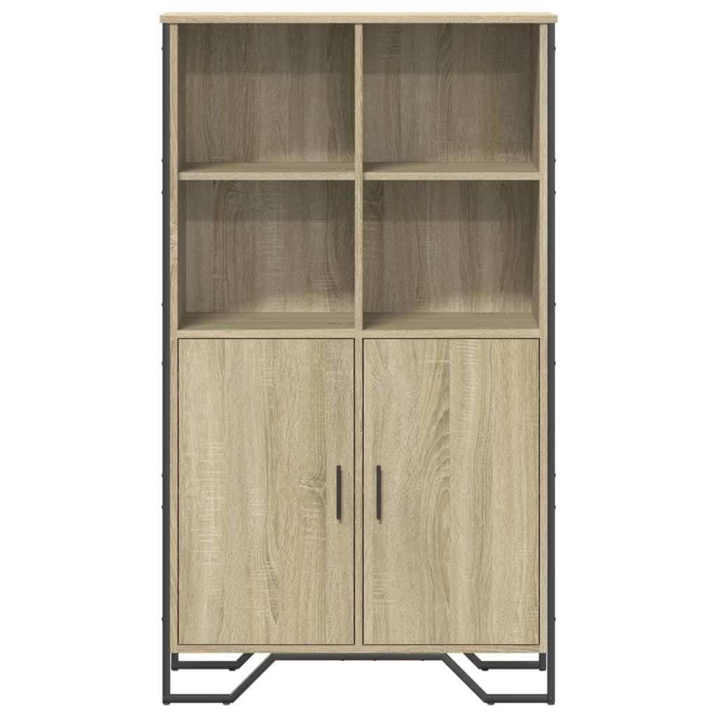 Sonoma tölgy színű szerelt fa magasszekrény 79,5x35,5x137,5 cm