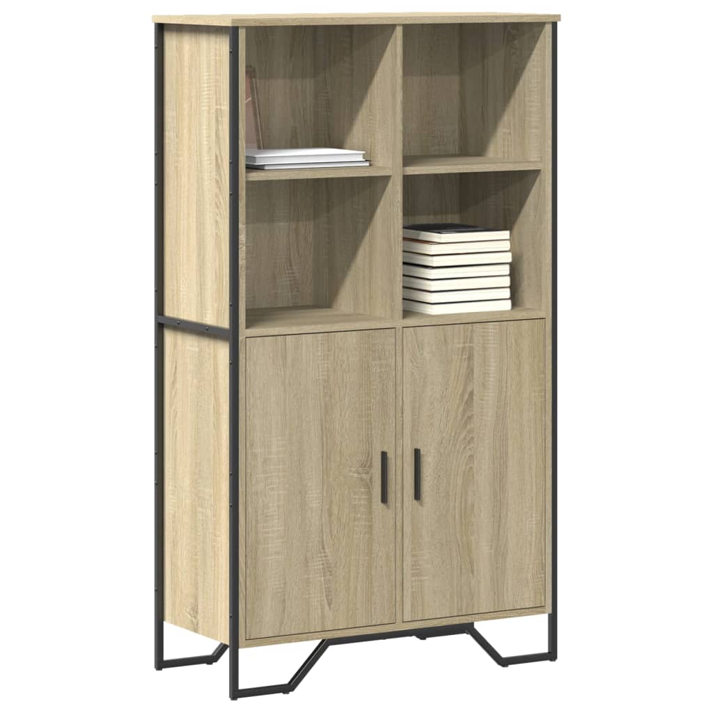 Sonoma tölgy színű szerelt fa magasszekrény 79,5x35,5x137,5 cm