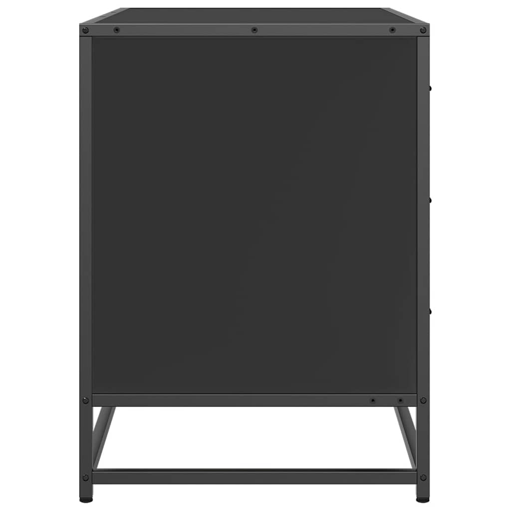 Fekete szerelt fa fiókos szekrény 70x41x56 cm Fekete szerelt fa fiókos szekrény 70x41x56 cm