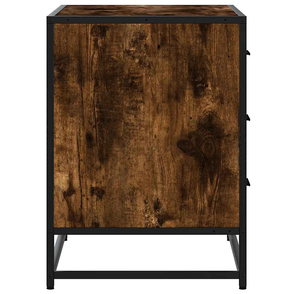Füstös tölgy szerelt fa fiókos szekrény 70x41x56 cm Füstös tölgy szerelt fa fiókos szekrény 70x41x56 cm