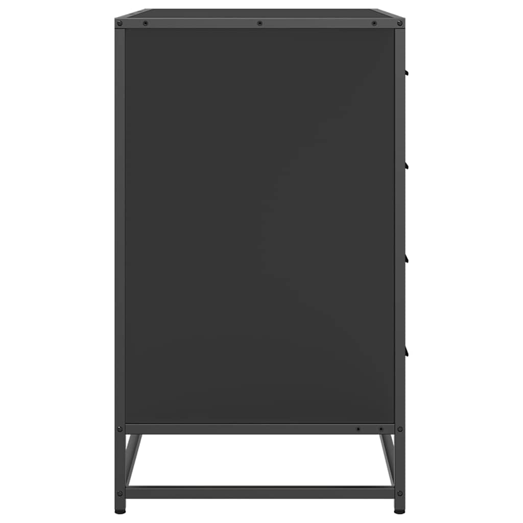 Fekete szerelt fa fiókos szekrény 70x41x70 cm Fekete szerelt fa fiókos szekrény 70x41x70 cm