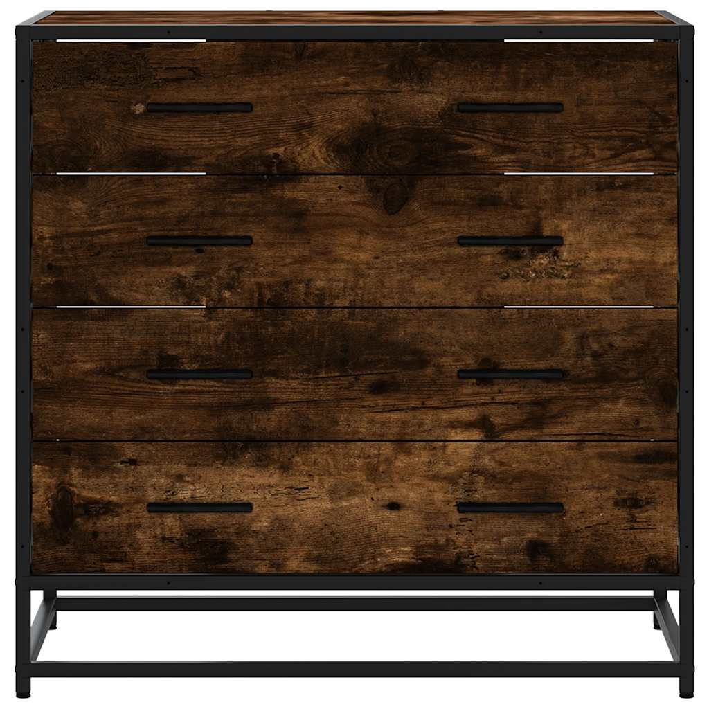 Füstös tölgy szerelt fa fiókos szekrény 70x41x70 cm Füstös tölgy szerelt fa fiókos szekrény 70x41x70 cm