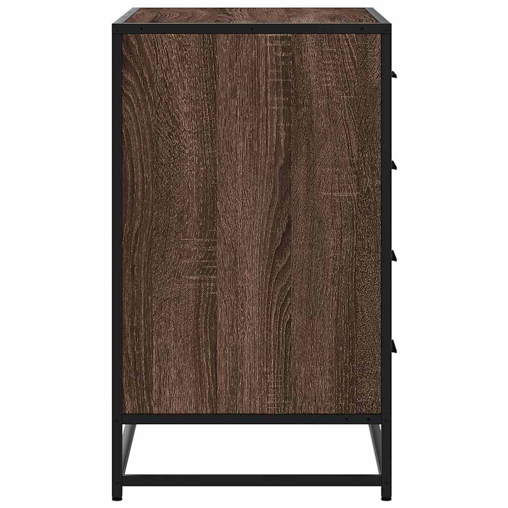 Barna tölgy szerelt fa fiókos szekrény 70x41x70 cm Barna tölgy szerelt fa fiókos szekrény 70x41x70 cm