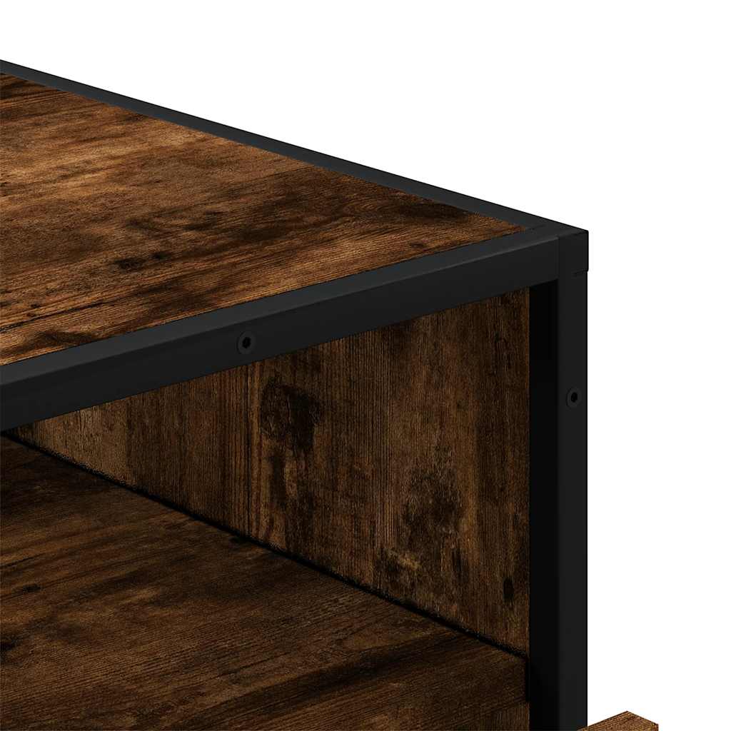 Füstös tölgy szerelt fa fiókos szekrény 70x41x70 cm Füstös tölgy szerelt fa fiókos szekrény 70x41x70 cm