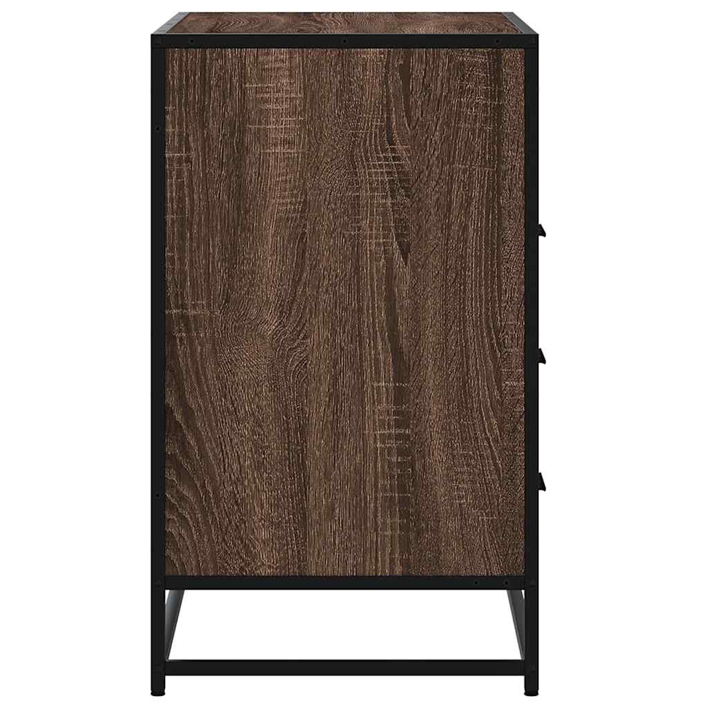 Barna tölgy szerelt fa fiókos szekrény 70x41x70 cm Barna tölgy szerelt fa fiókos szekrény 70x41x70 cm