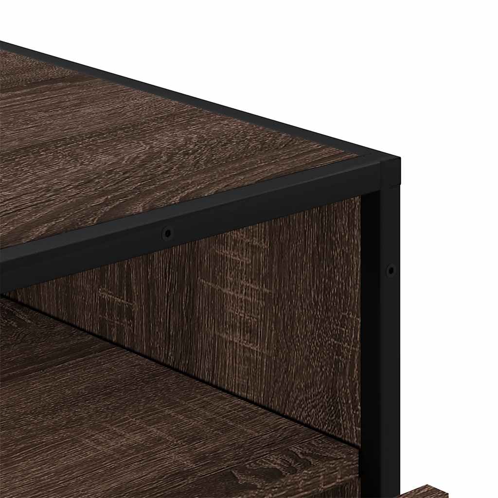 Barna tölgy szerelt fa fiókos szekrény 70x41x70 cm Barna tölgy szerelt fa fiókos szekrény 70x41x70 cm