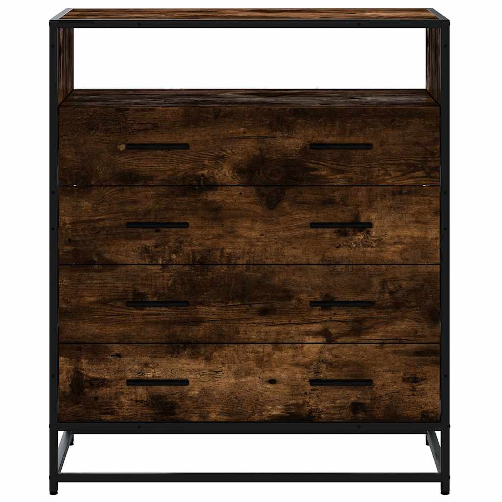 Füstös tölgy szerelt fa fiókos szekrény 70x41x70 cm Füstös tölgy szerelt fa fiókos szekrény 70x41x70 cm