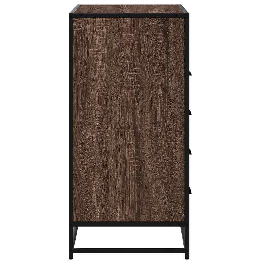 Barna tölgy szerelt fa fiókos szekrény 70x41x70 cm Barna tölgy szerelt fa fiókos szekrény 70x41x70 cm