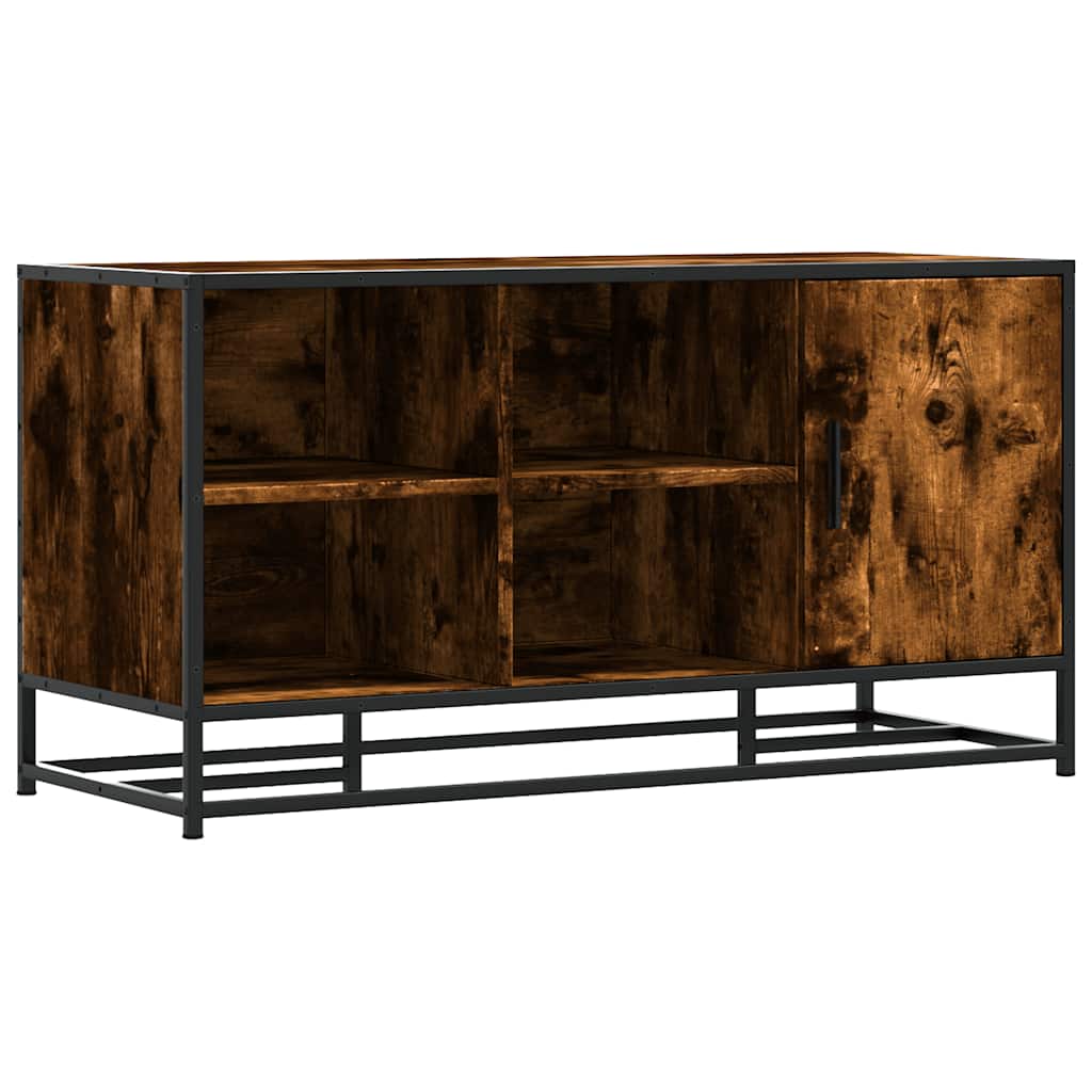 Cipőpad füstölt tölgy 100x40x53,5 cm fából és fémből készült