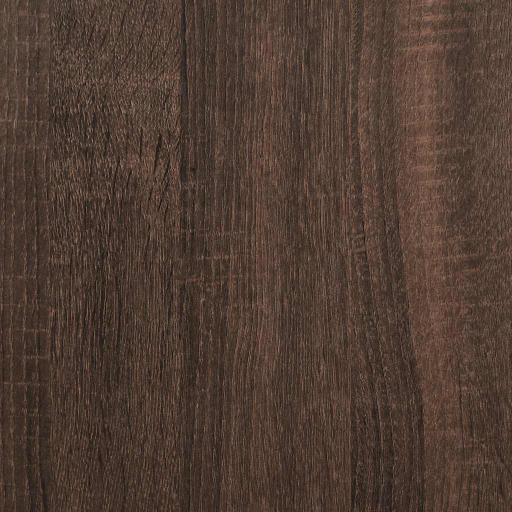 Cipőpad barna tölgy 100x40x53,5 cm gépi fa és fém
