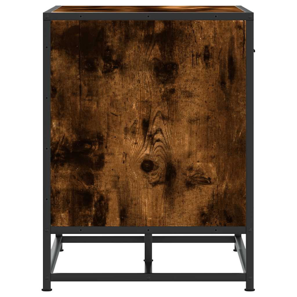 Cipőpad füstölt tölgy 60x40x53,5 cm fából és fémből készült